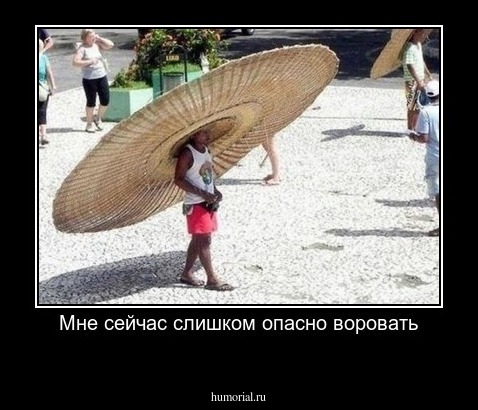 Мне сейчас слишком опасно воровать
