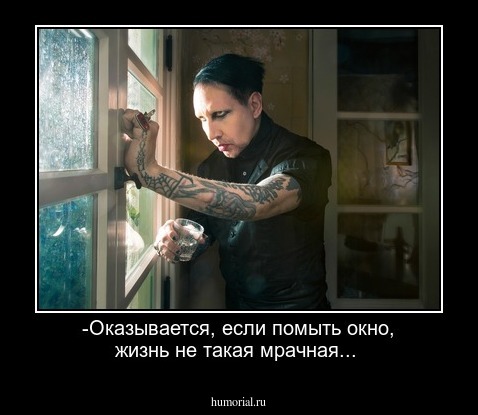 -Оказывается, если помыть окно, жизнь не такая мрачная...