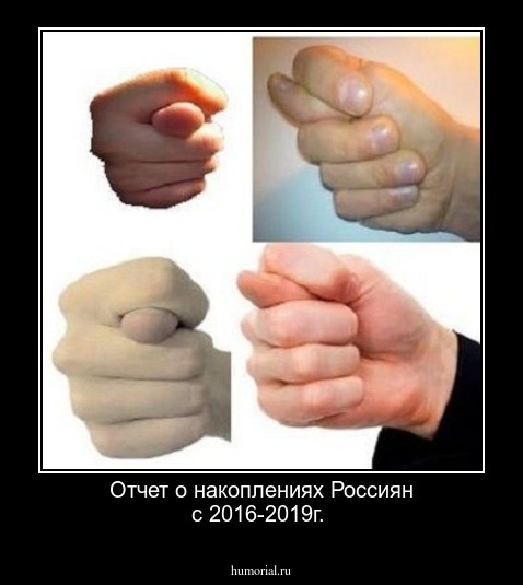 Отчет о накоплениях Россиян с 2016-2019г.