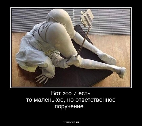 Вот это и есть то маленькое, но ответственное поручение.
