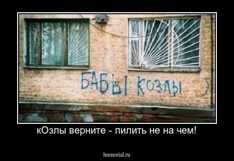 кОзлы верните - пилить не на чем!