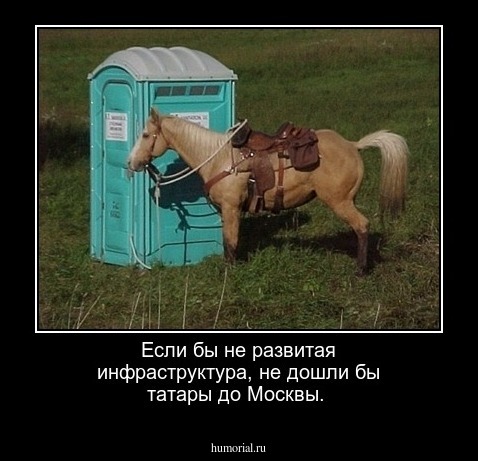 Если бы не развитая инфраструктура, не дошли бы татары до Москвы.