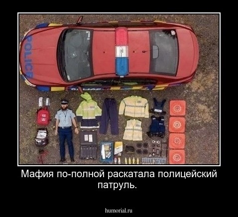 Мафия по-полной раскатала полицейский патруль.