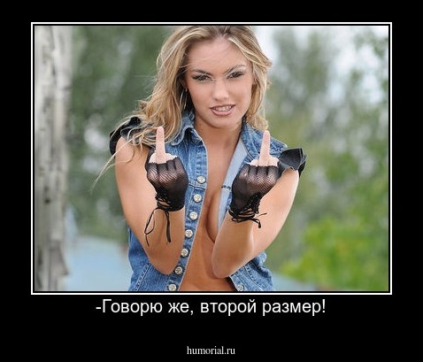 -Говорю же, второй размер!