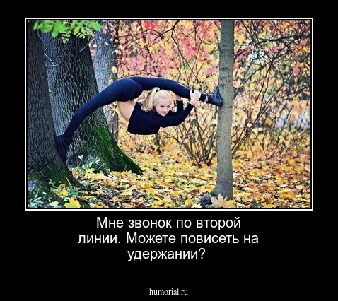 Мне звонок по второй линии. Можете повисеть на удержании?