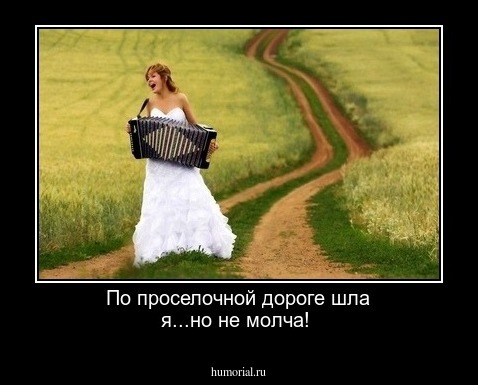 По проселочной дороге шла я...но не молча!