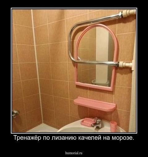 Тренажёр по лизанию качелей на морозе.