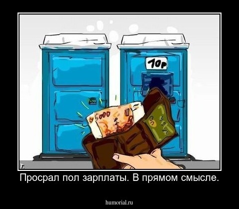 Просрал пол зарплаты. В прямом смысле.