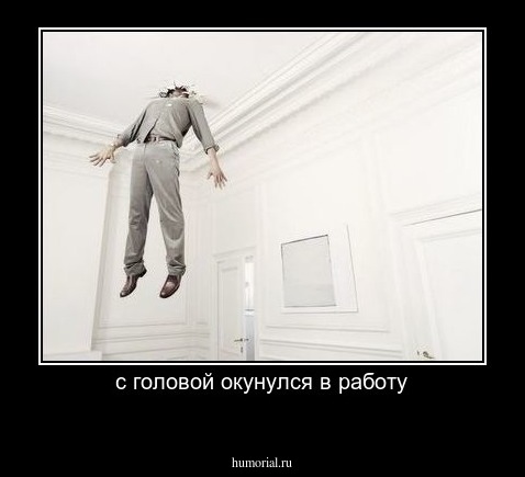 с головой окунулся в работу

