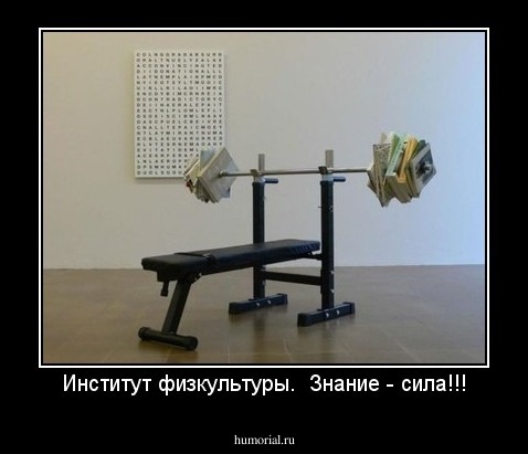 Институт физкультуры.  Знание - сила!!!