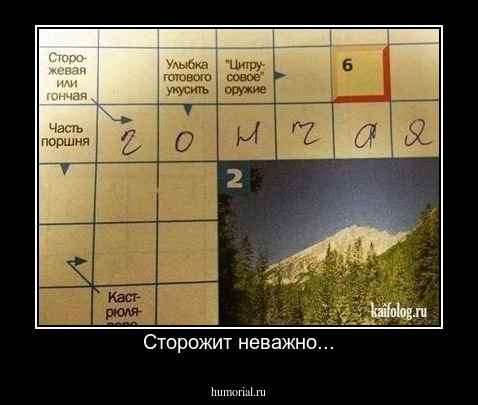 Сторожит неважно...