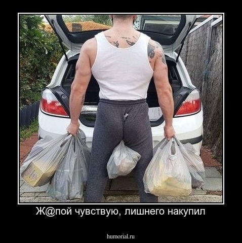 Ж@пой чувствую, лишнего накупил