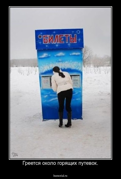 Греется около горящих путевок.