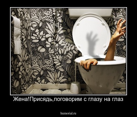 Жена!Присядь,поговорим с глазу на глаз