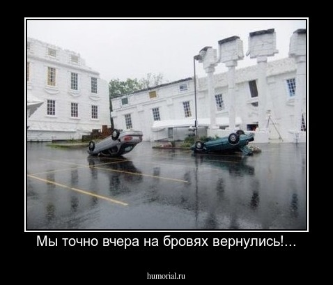 Мы точно вчера на бровях вернулись!...