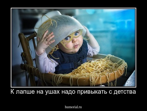 К лапше на ушах надо привыкать с детства