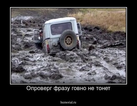 Опроверг фразу говно не тонет