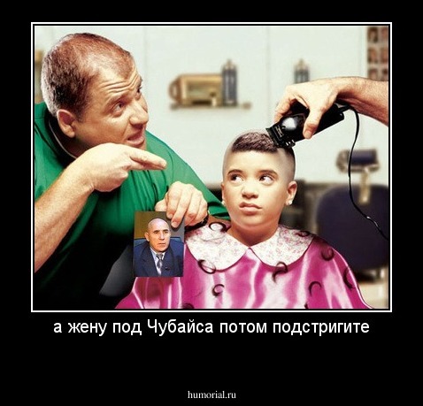 а жену под Чубайса потом подстригите
