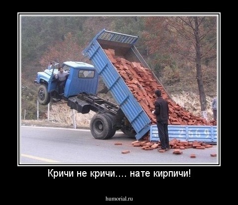 Кричи не кричи.... нате кирпичи!