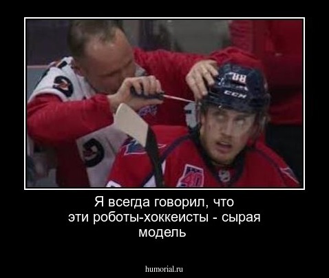 Я всегда говорил, что эти роботы-хоккеисты - сырая модель