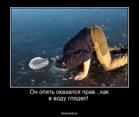 Он опять оказался прав...как в воду глядел!