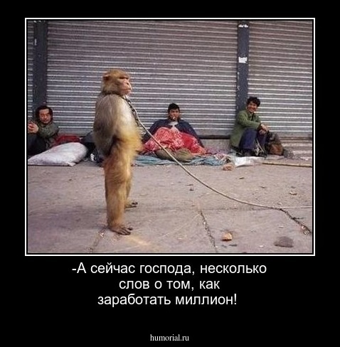 -А сейчас господа, несколько слов о том, как заработать миллион!