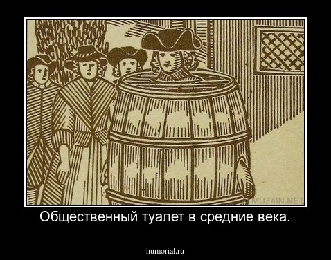 Общественный туалет в средние века.