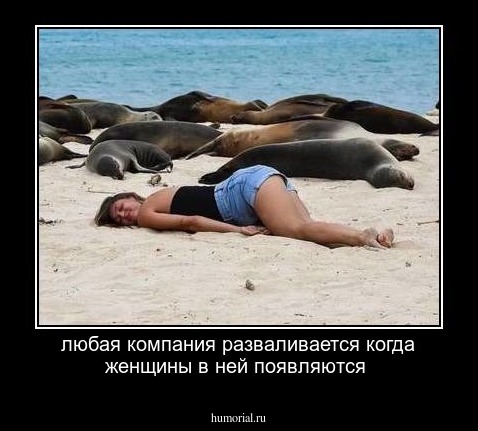 любая компания разваливается когда женщины в ней появляются 