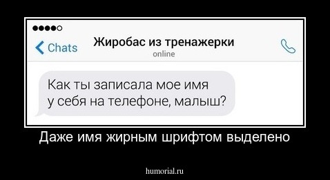 Даже имя жирным шрифтом выделено