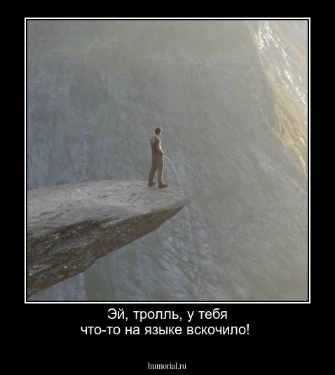 Эй, тролль, у тебя что-то на языке вскочило!