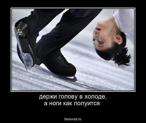 держи голову в холоде, а ноги как полуится