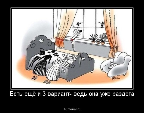 Есть ещё и 3 вариант- ведь она уже раздета