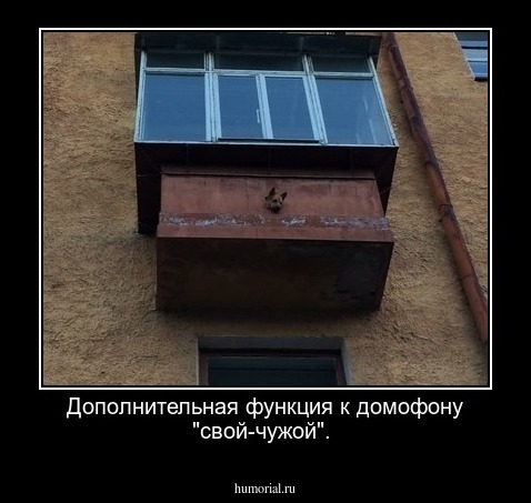 Дополнительная функция к домофону "свой-чужой".