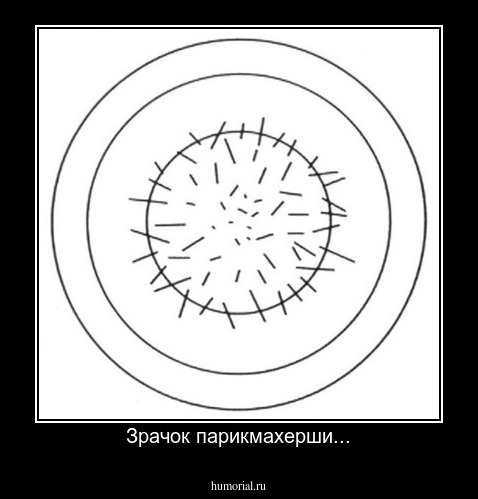Зрачок парикмахерши...
