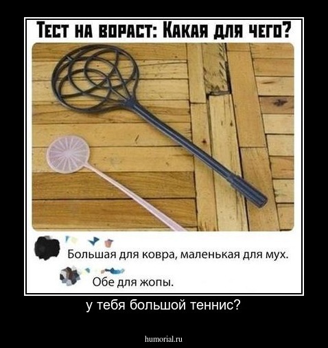 у тебя большой теннис?
