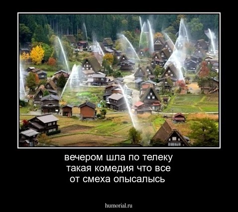 вечером шла по телеку  такая комедия что все от смеха опысалысь 