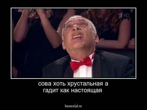 сова хоть хрустальная а гадит как настоящая 