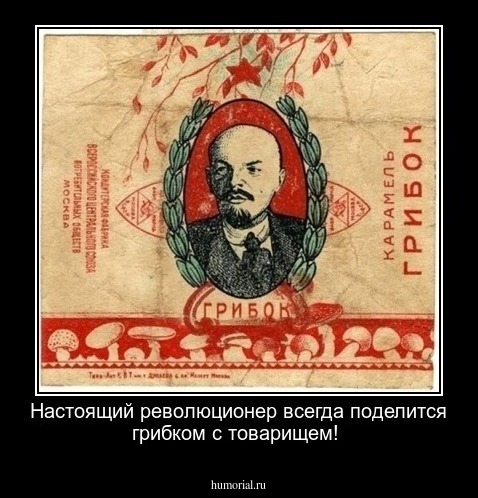 Настоящий революционер всегда поделится грибком с товарищем!