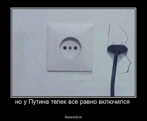 но у Путина телек все равно включился 