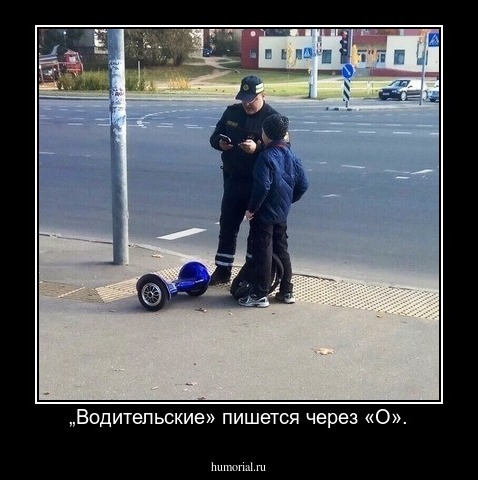 „Водительские» пишется через «О».