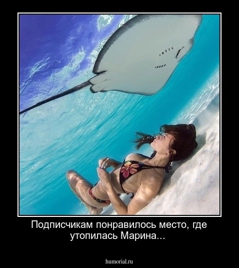 Подписчикам понравилось место, где утопилась Марина...