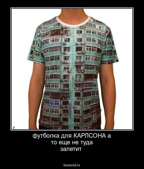 футболка для КАРЛСОНА  а то еще не туда залетит