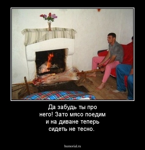 Да забудь ты про него! Зато мясо поедим и на диване теперь сидеть не тесно.