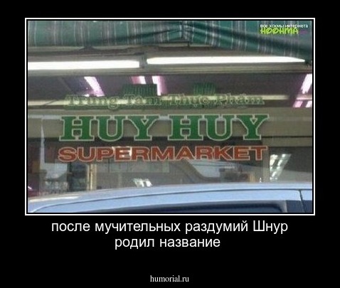 после мучительных раздумий Шнур родил название
