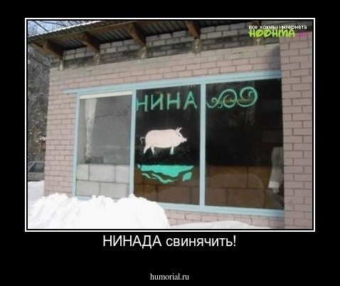 НИНАДА свинячить!