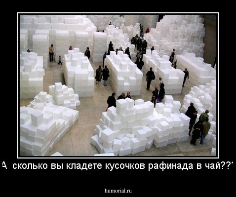 А  сколько вы кладете кусочков рафинада в чай???