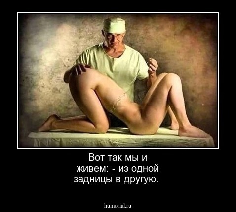 Вот так мы и живем: - из одной задницы в другую.