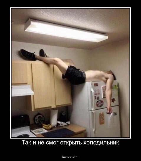Так и не смог открыть холодильник