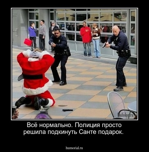 Всё нормально. Полиция просто решила подкинуть Санте подарок.
