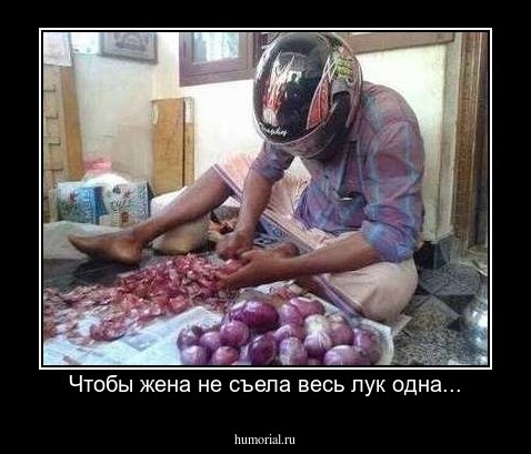 Чтобы жена не съела весь лук одна...